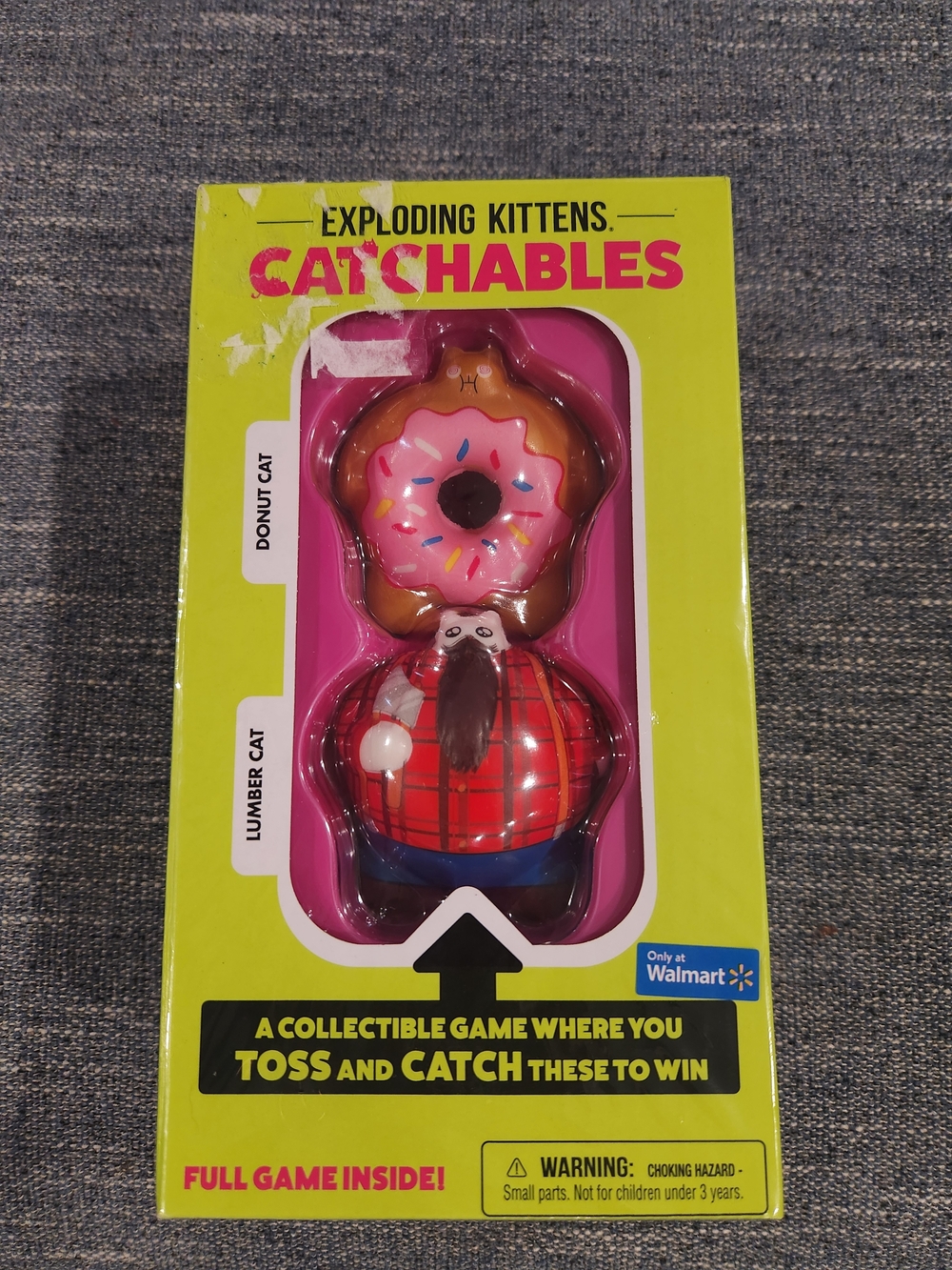 Exploding Kittens Catchables – Donut Cat & Lumber Cat | NEW in Box |